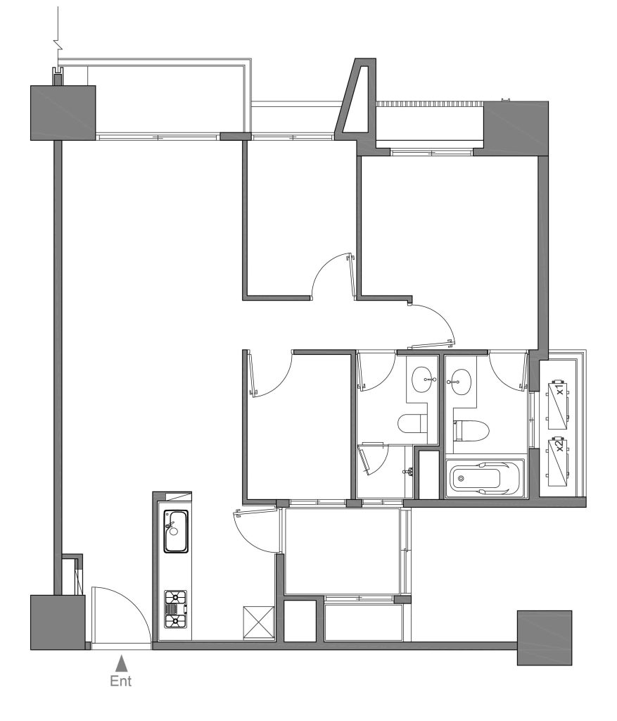 竹北住宅原始格局平面圖
